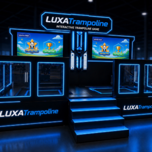 LUXATrampoline – Interaktive Trampolin-Spielanlage mit Bewegungserkennung für Einkaufszentren, Freizeitparks & Family Entertainment Center